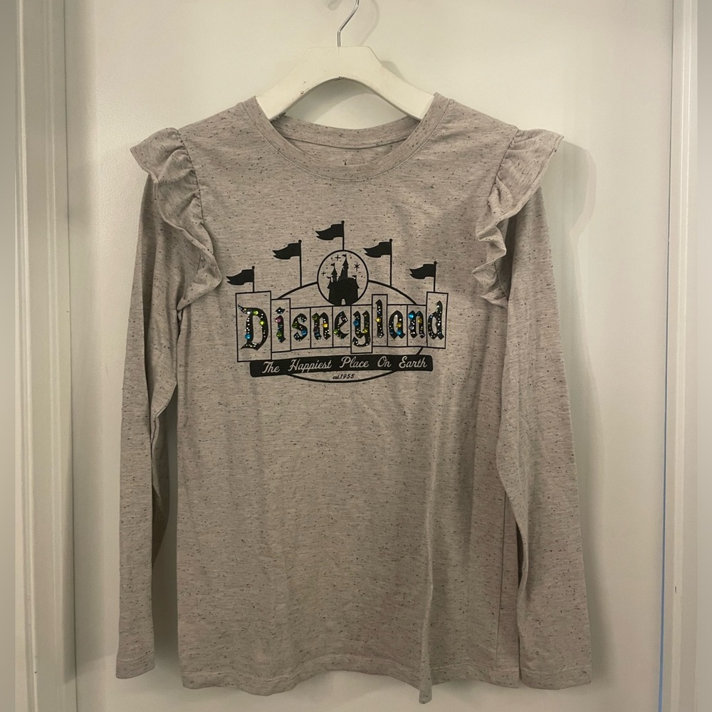 Disneyland Embellished Long Ruffle Sleeve Tee